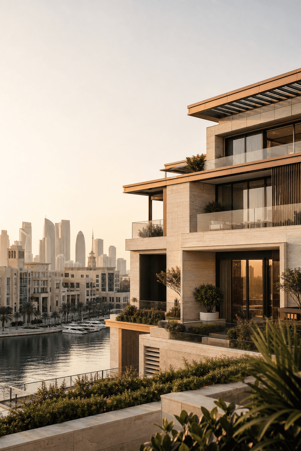 Contemporary waterfront architecture in Doha